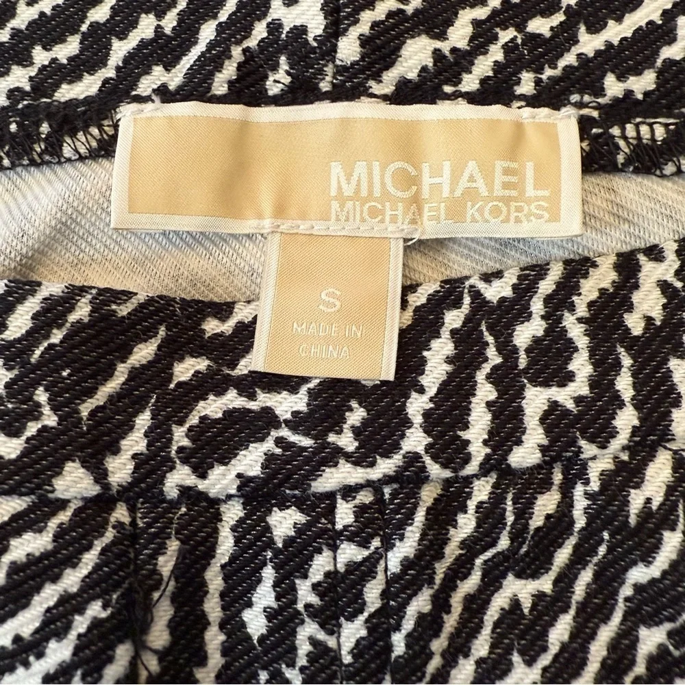 Michael Kors Zebra print jeggings black and white size small